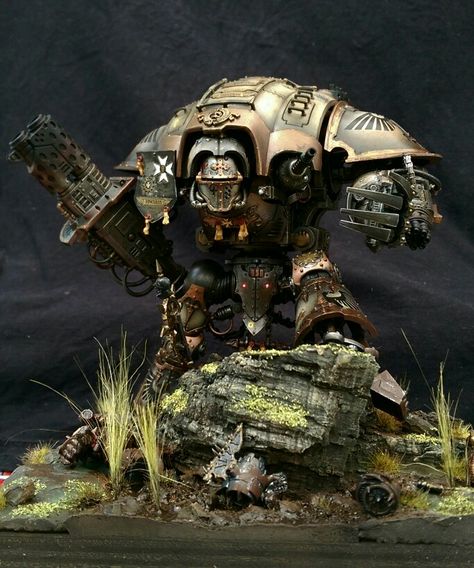 Black Templars Imperial Knight Imperial Knight 40k Paint Schemes, Imperial Knight 40k Miniatures, Imperial Knight 40k, Knight 40k, Warhound Titan, 40k Knight, Knights 40k, Adeptus Titanicus, Imperial Knights