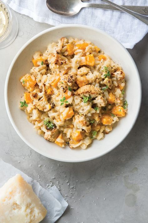 Butternut Squash And Cauliflower, Rice Breakfast Recipes, Butternut Risotto, Filet Mignon Chorizo, Pretty Dinner, Sage Risotto, Rice Breakfast, Squash Chili, Easy Butternut Squash