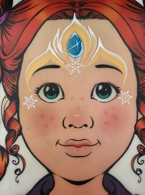 Face Paint Crown, Tiara Face Paint, Face Paint Crown Easy, Face Painting Princess Easy, Princess Crown Face Painting, Mermaid Crown Face Paint, Boy Crown, Kids Face Paint, Face Painting Designs