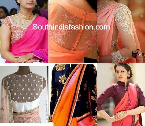 7 Must Have Modern Saree Blouse Designs Formal Saree Blouse, Latest Saree Blouse Designs, Gold Blouse Designs, Exclusive Saree Blouse Designs, Floral Blouse Designs, Latest Saree Blouse, South Indian Blouse Designs, Netted Blouse Designs, Blouse Back Neck