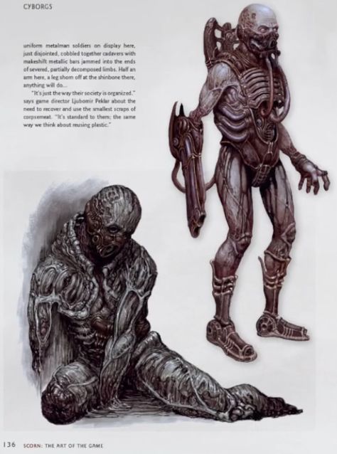 Body Horror Monster Art, Biomechanical Concept Art, Scorn Game Concept Art, Radioactive Creatures, Biomechanical Creatures, Scorn Concept Art, Scorn Art, Biopunk Art, Biomechanics Art