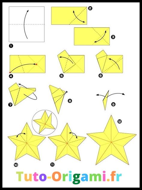 Étoile En Origami Tutoriel Facile Et Gratuit | Tuto-Origami.fr #étoile #tutoriel #tuto Easy Origami For Kids, Origami Shapes, Origami Diagrams, Geometric Origami, Origami Decoration, Instruções Origami, Noel Diy, Christmas Origami, Origami Instructions