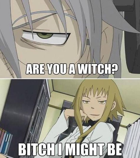 Ooooh things are heated! Soul Eater Funny, Soul Eater Stein, Geeky Humor, Anime Soul, Anime Jokes, Soul Eater, A Witch, Anime Life, Awesome Anime