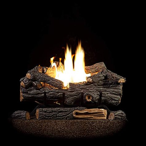 Amazon.com: Sure Heat RS30VFTNG Gas Fireplace Logs, 30", Oak: Home & Kitchen Vented Fireplace, Gas Fire Logs, Ventless Gas Logs, Vent Free Gas Fireplace, Glowing Embers, Natural Gas Fireplace, Gas Log Sets, Fireplace Logs, Gas Fireplace Logs