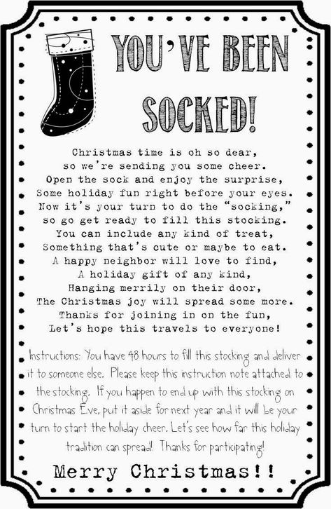 You Have Been Socked Christmas Ideas, Socked Christmas, You've Been Socked, Christmas Gift Games, Christmas Neighbor, Christmas Service, Fun Christmas Games, Christmas Gift Exchange, Christmas Party Games