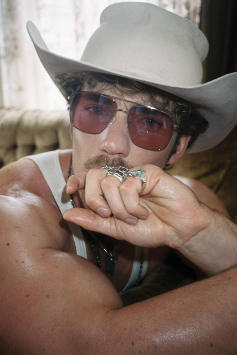 Cowboy Photoshoot, Zane Phillips, Gay Cowboy, Cowboy Aesthetic, Harley Davidson Jacket, I Love Men, Oliver Peoples, Pose Reference Photo, Animal Planet