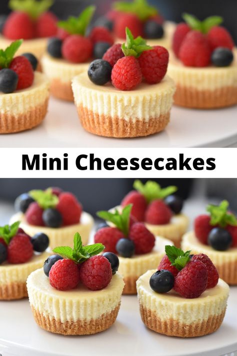 Mini Desserts Cheesecake, Mini Cheesecake Display Ideas, Mini Cheesecakes In Silicone Molds, Small Cheesecake Minis, Mini Desert Ideas, Mini Cheese Cakes Recipes Easy, Mini Desserts For Weddings, Individual Cakes Mini, Mini Cupcakes Ideas