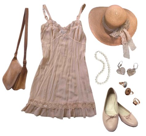 Spring Coquette, Summer Roberts, Coquette Outfit, Downtown Outfits, 2000s Outfits, Outfit Collage, Romantic Outfit, Warm Weather Outfits, Lazy Day Outfits