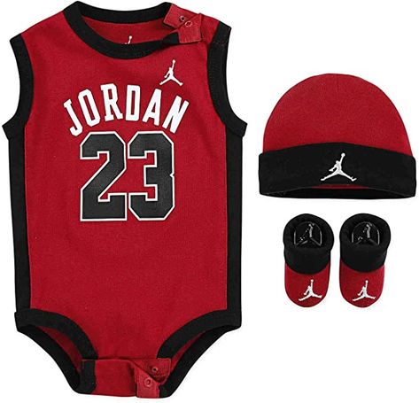 Amazon.com: Jordan Baby 3-Piece Set: Clothing Boy Nike Outfits, Nike Baby Clothes, Baby Boy Nike, Baby Boy Outfits Swag, Baby Jordans, Boys And Girls Clothes, Jordan Outfits, Layette Set, Jordan 23