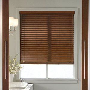 Levolor® 2" Visions Faux Wood Blinds: Stains - would love these for the bedroom! #BGPickMe Graber Blinds, Contemporary Window, Window Blinds And Shades, Metal Blinds, Vertical Window Blinds, Contemporary Windows, Custom Window Blinds, Blinds And Shades, Modern Blinds