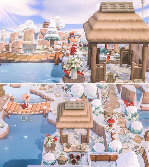 xixi 🛸 ACNH Islands & HHP builds on Instagram: “The azumaya gazebo is cute 🙈 Petals & leaves path by @cosyoak_ (private commission) Dirt path by @tobimorieko Wooden plank pieces by @…” Azumaya Gazebo Acnh, Azumaya Gazebo Animal Crossing, Acnh Azumaya Gazebo Ideas, Acnh Gazebo, Cute Gazebo, Acnh Island Designs, Wooden Plank, Island Design, Wooden Planks