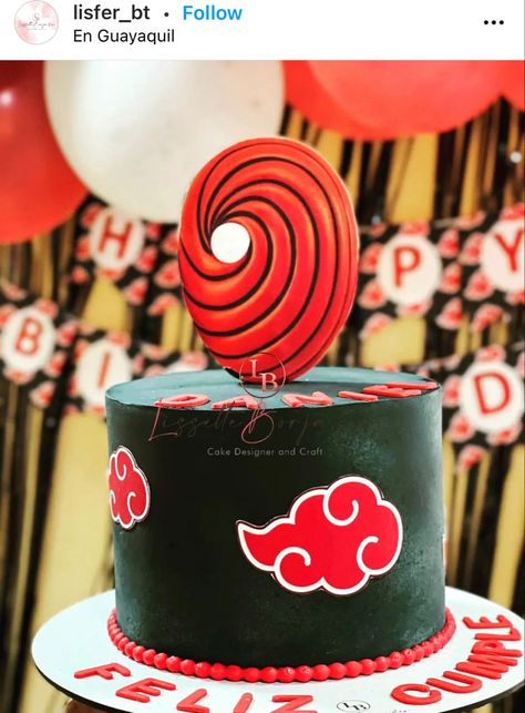 Akatsuki Birthday Party, Naruto Party Ideas, Naruto Cake, Naruto Birthday, Disney Frozen Birthday Party, Anime Cake, Disney Frozen Birthday, Bday Party Theme, Cake Craft