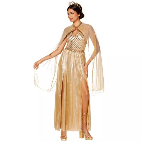 Adult Goddess of Sun Costume - The Signature Collection - Spirithalloween.com The Sun Costume, Athena Goddess Costume, Goddess Of Sun, Goddess Plus Size, Roman Goddess Costume, Sun Goddess Costume, Sun Costume, Goddess Of The Sun, Leaf Belt