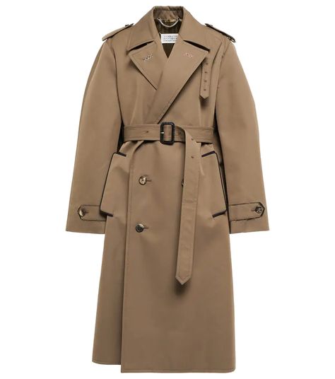 Maison Margiela - Cotton twill trench coat | Mytheresa Twill Coat, Designer Pieces, Uniform Fashion, Street Style Winter, Formal Style, Fashion Line, Bags Designer Fashion, Casual Style Outfits, Office Wear