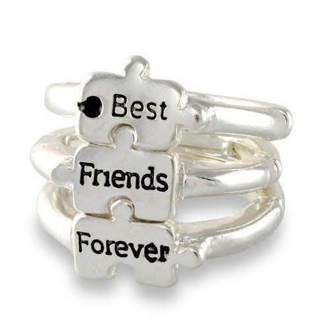 Bff Rings, Best Friend Rings, 3 Best Friends, Bff Jewelry, Friend Rings, Bff Necklaces, Bff Outfits, Friend Jewelry, Best Friend Jewelry