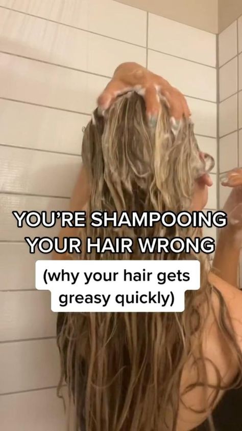 Greasy Hair Shampoo, Caring For Frizzy Hair, Hair Growing Tips, Hair Growing, Hair Tips Video, Growing Tips, Healthy Hair Tips, Greasy Hair Hairstyles, Hair Stylies