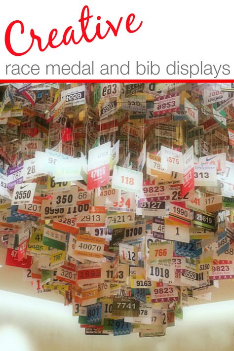 Creative Ideas for Race Medal Display and Race Bibs Runner Medal Display, Race Bib Display, Race Medal Displays, Marathon Medal Display, Running Bibs, Medal Displays, Race Medals, Runner Training, Running Coach