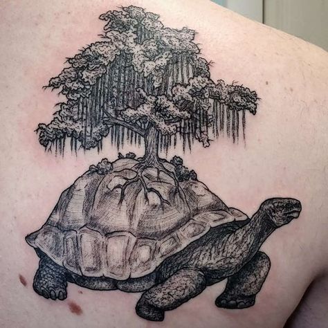 Banyan Tree Tattoo, Banyan Tree, Tree Tattoo, Fine Line Tattoos, Blackwork Tattoo, Dark Art, Blackwork, Tortoise, Tattoo Artists