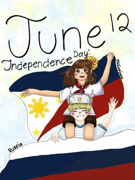 Today was Russia's and Philippine's independence! Independence Day, Philippines, Russia, Disney Princess, Disney Characters, Disney, Drawings, Fictional Characters