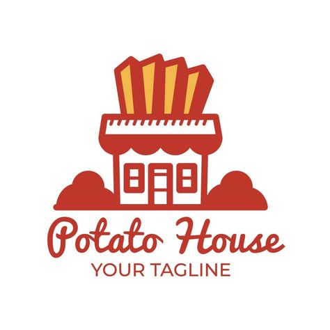 Combination shape of French Fries and House. Suitable for restaurant and culinary logo. French Fries Logo, Fries Logo, Friend Fries, Friend Logo, Food Logo Design, Food Logo, Food Experiences, Logo Food, French Fries