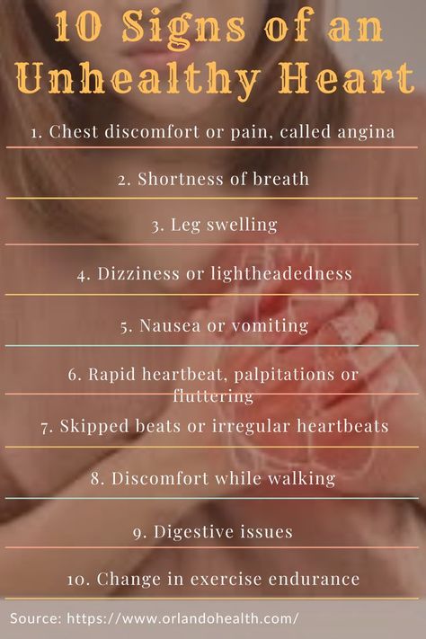 Ten signs that you have an unhealthy heart. High Blood Pressure Diet Meals, Fast Heartbeat, High Blood Pressure Diet, Chest Discomfort, Coronary Artery, Newborn Feeding, Digestive Problems, Swollen Legs, Breathing Problems