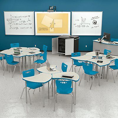 Classroom & School Furniture w/Lifetime Guarantee! | NBF.com Education Design Interior, Collaborative Furniture, Desk Arrangements, Modern Classroom, School Interior, School Desks, Student Desks, Classroom Furniture, Business Furniture