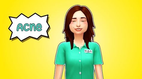 Acne! Acne Mod Sims 4, The Sims 4 Acne Cc, Ts4 Acne Cc, Sims 4 Skin Details Acne, Sims Acne, Pimples Under The Skin, Beauty Mark, Acne, Sims 4