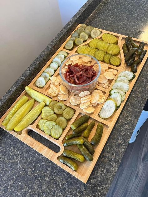 Pickle Charcuterie Board, Pickle Charcuterie, Pickle Board, Pickle Platter, Charcuterie Party, Breakfast Platter, Charcuterie Inspiration, Kitchen Fun, Relish Trays