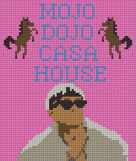 Alpha pattern #167078 Horse Alpha Pattern, Barbie Alpha Pattern, Mojo Dojo Casa House, Horse Home, House Movie, Ken Barbie, Pixel Crochet, Alpha Pattern, Tapestry Crochet