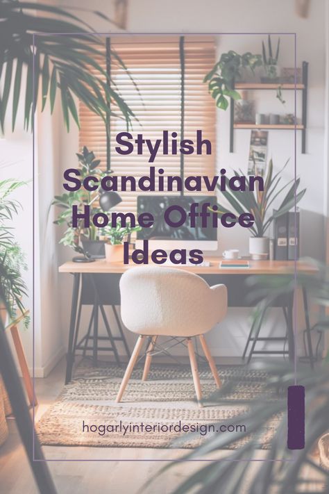 Discover stylish Scandinavian home office ideas featuring minimalist designs, cozy aesthetics, and practical workspace solutions in one engaging image. Swedish Office Design, Scandi Office Ideas, Scandinavian Home Office Ideas, Scandi Home Office, Hygge Home Office, Scandinavian Office Design, Minimalist Desk Design, Scandinavian Home Office, Scandinavian Workspace