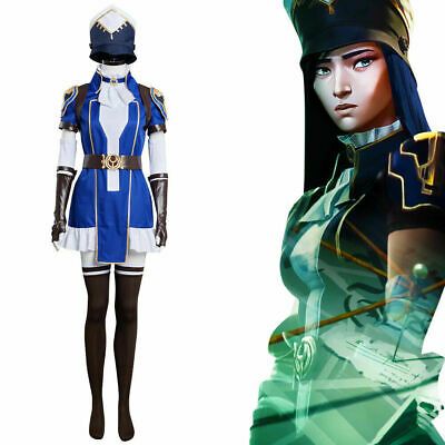 (eBay) Arcane League of Legends LOL Caitlyn the Sheriff of Piltover Cosplay Costume Akali Cosplay Kda, Arcane Merch, Caitlyn Wallpaper, Lol Caitlyn, League Of Legends Caitlyn, Caitlyn Cosplay, Arcane Cosplay, Caitlyn Kiramman, Outfits Suit