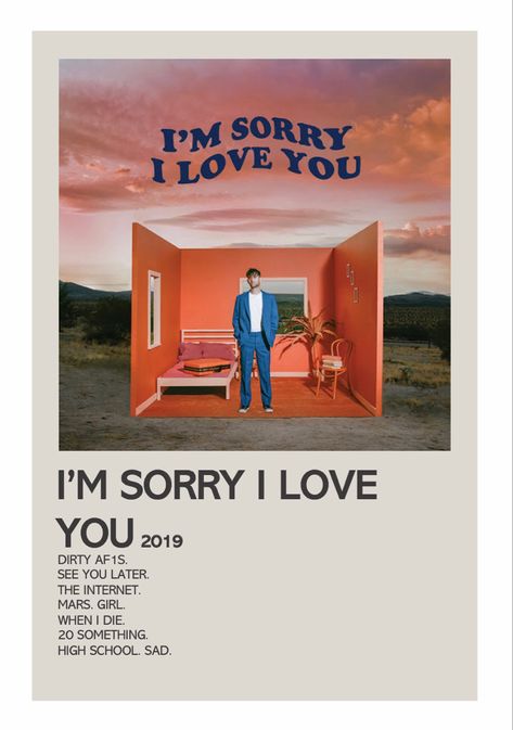 Alexander 23, Love Yourself Album, Minimal Music, Aesthetic Movie, Sorry My Love, Minimalist Posters, I M Sorry, Deco Poster, Movie Poster Wall