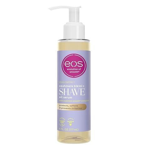 Amazon.com : eos Cashmere Skin Collection Shave Oil- Vanilla Cashmere Scented, Entire Bikini Area-Approved, 6 fl oz : Beauty & Personal Care Eos Cashmere, Cashmere Scent, Body Shave, Vanilla Cashmere, Shave Oil, Shave Butter, Bios Para Instagram, Razor Burn, Shaving Oil