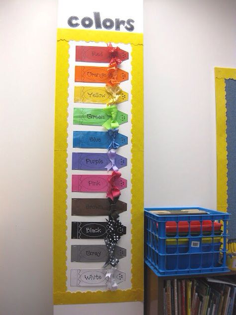 Colours Miss Kindergarten, Prek Classroom, Color Words, Preschool Bulletin, Toddler Classroom, Preschool Colors, Kindergarten Fun, Kindergarten Class, New Classroom