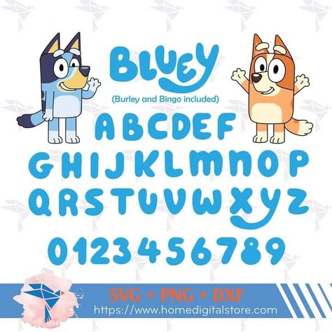 Bluey Cartoon Font, Bluey Classroom Themes, Bluey Printables, Bluey Classroom, Fiesta Bluey, Disney Autograph, Bluey Party, Cartoon Font, Bluey Birthday