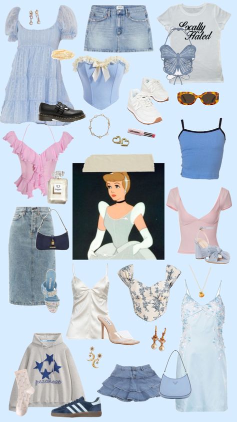 #disney #disneyprincess #ootd #outfitideas #outfit #fyp #cinderella Cinderella Disney Bounding, Disneyland Princess Outfit, Cinderella Outfit Ideas, Modern Disney Princess Outfits, Disney Princess Outfit Ideas, Cinderella Inspired Outfit, Disneyland Ootd, Evil Oc, Disney Princess Halloween Costumes