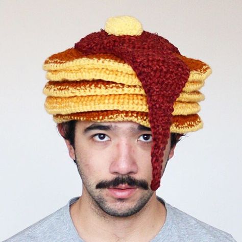 Feeling As Flat As A Pancake Hat. This week has been really fun! I have a story with @crumpler_hq which you can check out and watch! Knitting Humor Funny, Crazy Hat, Knitting Humor, Crazy Hats, Hats Crochet, Coat Blouse, Crochet Kids, Irish Crochet Dress, Funny Hats