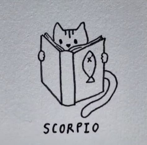 Scorpio Doodle, Little Cat Tattoo, Scorpio Drawing, Scorpio Tattoo Ideas, Tiny Tattoo Ideas, Scorpio Tattoo, Tiny Tattoo, Diy Tattoo, Grunge Art