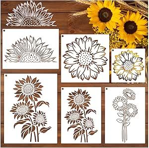 Large Sunflower Stencils Painting on Wood Wall 14.5 X 11 inch Paint for Kids Adult Art Crafts Projects Drawing Reusable Burning Pattern for Canvas Decorating (sunflower) Sunflower Stencils, Paint For Kids, Sunflower Stencil, Wood Burning Stencils, Stencils Painting, Laser Cut Wood Crafts, Fa Fal, Large Stencils, Painting Templates