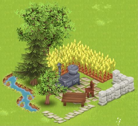 Hay Day Farm Design Dairy, Hayday Layout Ideas Low Level, Hay Day Bakery Design, Hay Day Production Buildings Design, Hayday Farm Design Cute Low Level, Hayday Aestethic, Hay Day Cow Design, Hayday Layout Ideas Aesthetic, Hay Day Farm Design Ideas Simple