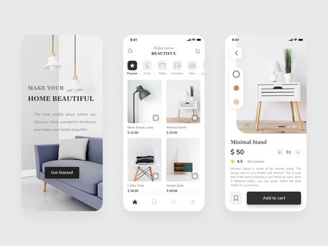 Furniture App Design, Ecommerce Ui Design, Catalogue Design Templates, App Design Layout, Mobile App Design Inspiration, App Interface Design, Ux Design Inspiration, App Design Inspiration, Ui Design Inspiration