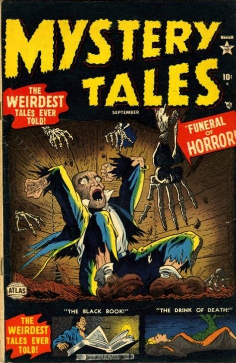 Scott's Classic Comics Corner: My Top 13 Bill Everett Horror Covers - Scary Comics, Creepy Comics, Horror Comic, The Assassin, Monster Squad, Golden Age Comics, Classic Comic Books, Horror Themes, Horror Posters