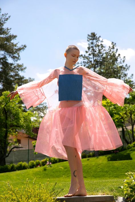 Extravagant Pink Tulle Tunic Dress - Etsy Australia Women Pink Dress, Sheer Tulle Dress, Pink Veil, Avant Garde Dresses, Veil Dress, Pink Tulle Dress, Vestidos Color Rosa, Transparent Dress, Pink Tulle