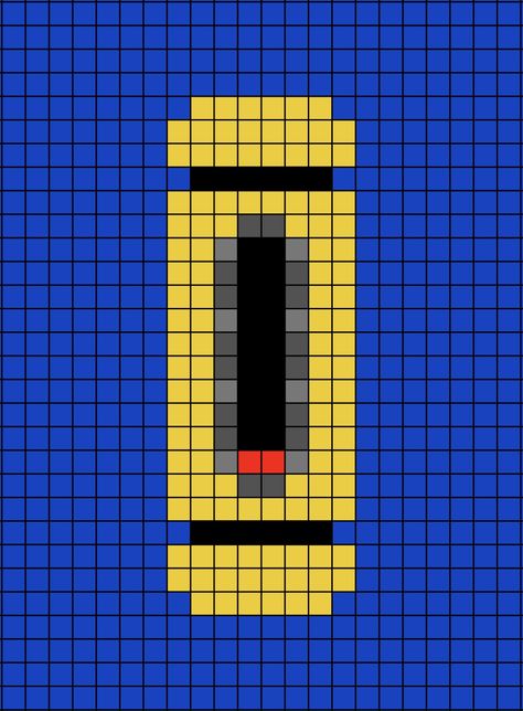 A pixel art template of the yellow scream (or laughter) collector capsule from Monsters Inc. Small Disney Pixel Art, Monsters Inc Pixel Art, Monsters Inc Perler Beads, Pixar Pixel Art, Disney Pixel Art, Pixel Art Disney, 3d Pixel Art, Buu Monster Inc, Monster Inc