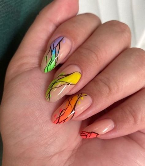 Express Your Pride with Stunning Nail Art in 2024 Pride Month Nails 2024, Pride Nails 2024, Pan Pride Nails, Pansexual Nails, Bi Pride Nails, Pride Month Nails, Pride Nails Designs, Pride Nail Art, Pride Nail