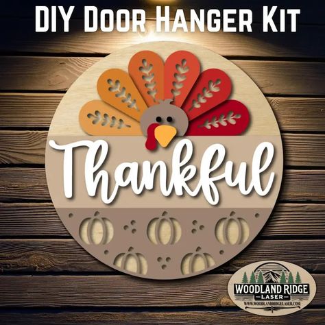 Gather Around for 8 Unique Fall Thanksgiving Decor Gift Ideas and DIY Kits / The Beading Gem Thanksgiving Wooden Signs, Thanksgiving Signs Diy, Thanksgiving Door Hangers, Turkey Door Hanger, Thanksgiving Wood Crafts, Turkey Door, Diy Turkey, Thankful Turkey, Thanksgiving Sign