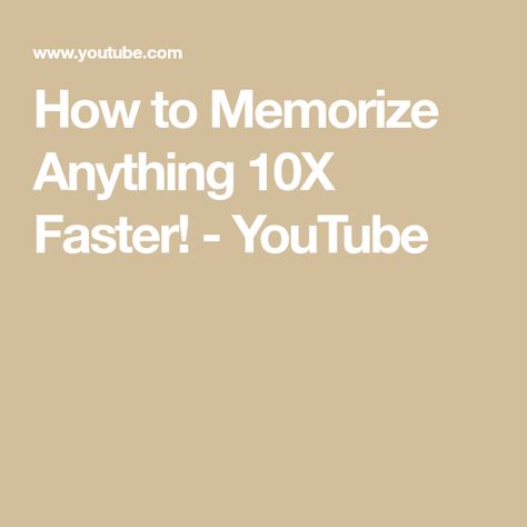 How to Memorize Anything 10X Faster! - YouTube Spaced Repetition, Need To Know, Improve Yourself, How To Memorize Things