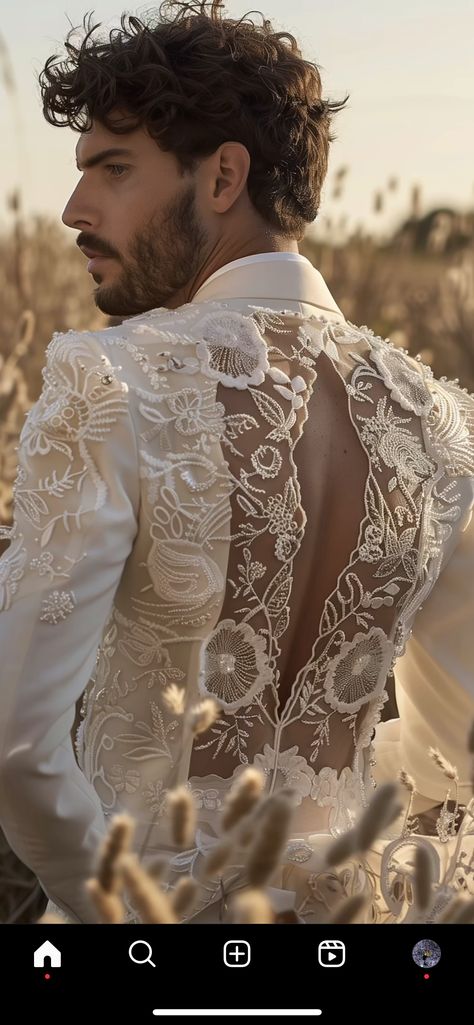 Male Suits Wedding, Fantasy Wedding Suit, Gay Wedding Dress, Gay Wedding Outfits, Gay Wedding Suits, Gay Prom Outfits, Gay Prom, Gender Neutral Wedding, Fairytail Wedding