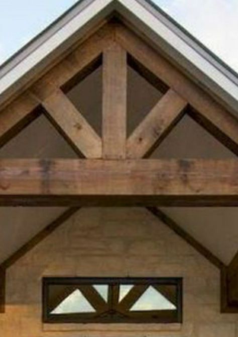 Wood Gable Front Porch, House Peak Accents Wood, Farmhouse Corbels Exterior, Roof Gables Ideas, House Peak Accents, Cedar Gables On House Exterior, Wood Gables Exterior, Roof Peak Accents Cedar, Gable Brackets Exterior