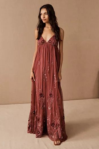 Boho Formal, Bridesmaid Dresses Boho, Beaded Maxi Dress, Boho Styl, Mode Hippie, Estilo Hippie, Hippie Dresses, Mein Style, European Summer